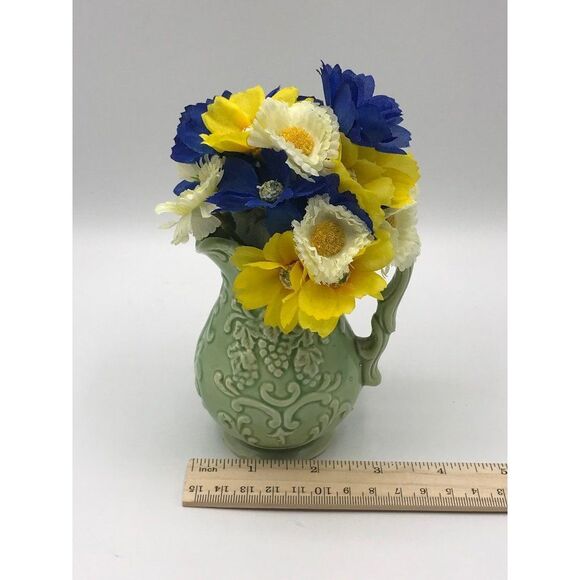 Vintage 1960’s Norleans Japan grape pattern green 6” pitcher - Picture 6 of 9